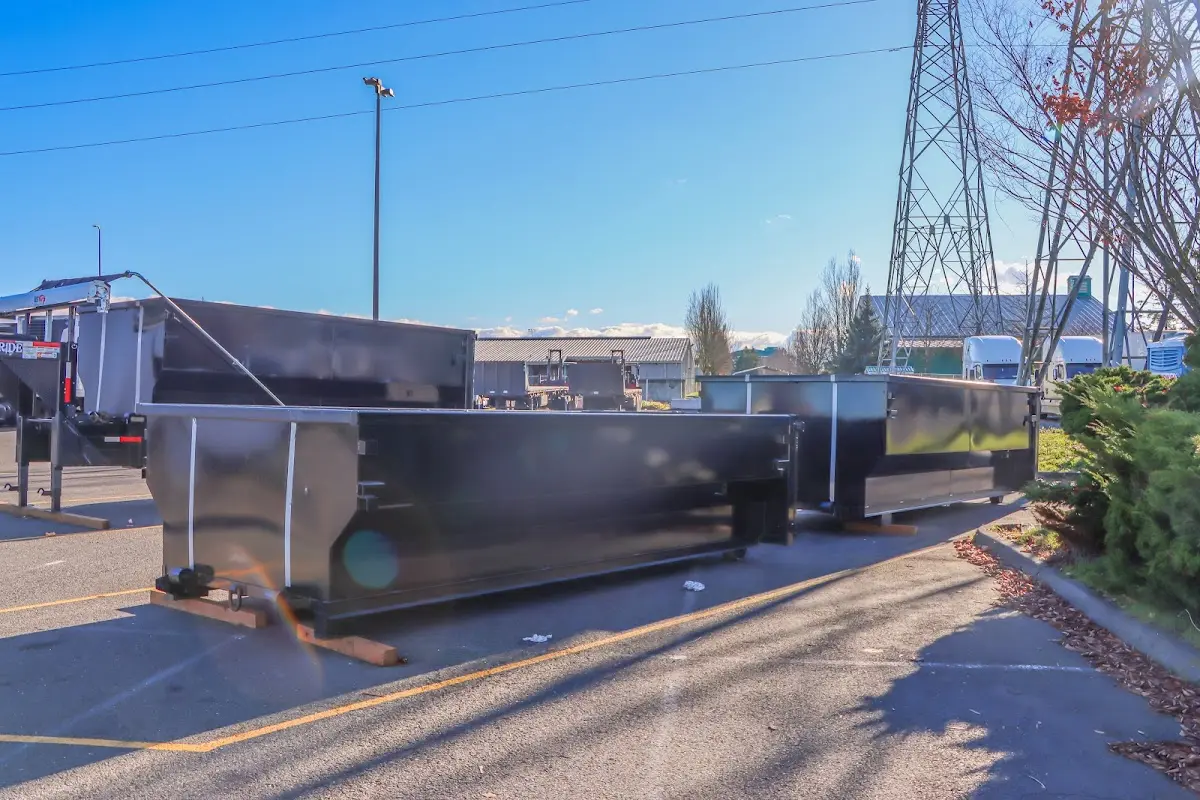 Roll-off dumpster ready for waste disposal at job site for Construction Dumpster Rental in Port Allen